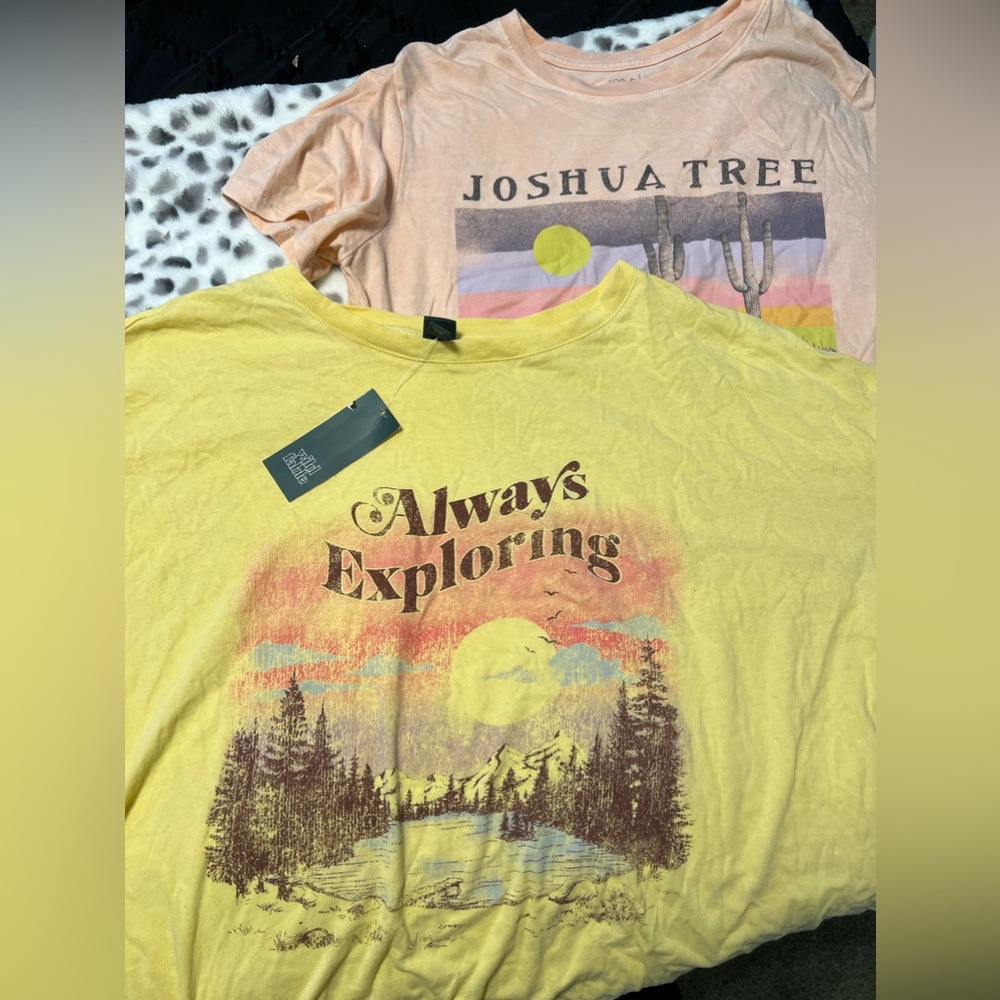 Set of two oversized graphic t-shirts